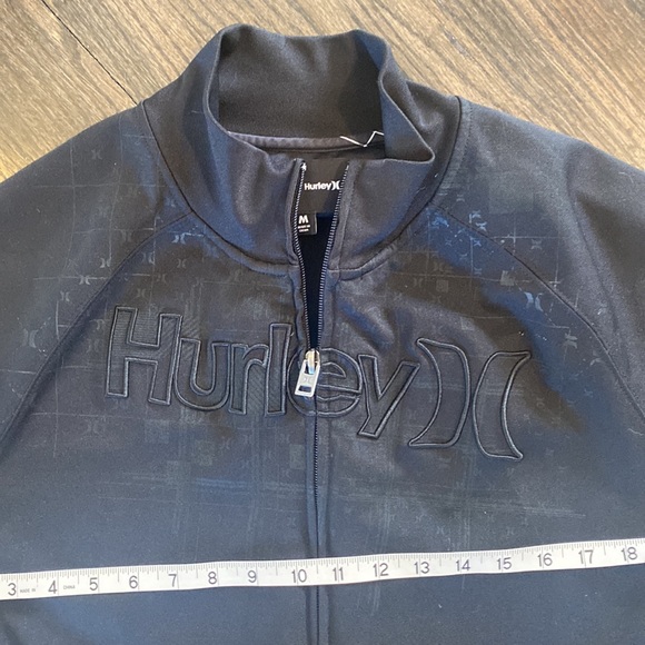 Hurley Jacket Lightweight Medium M Black EUC Zip Up - Picture 4 of 6